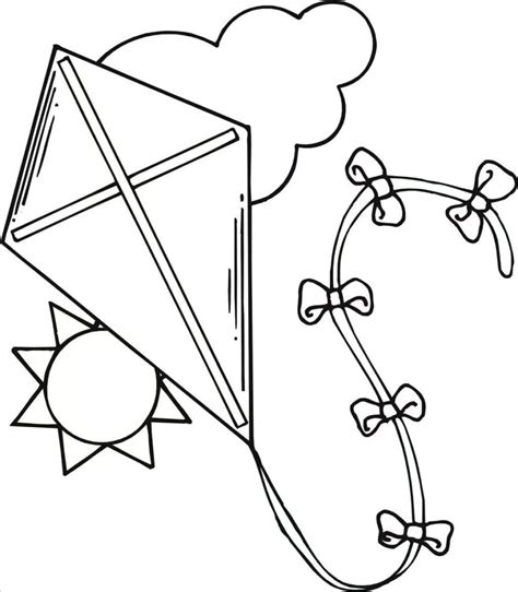 Kite Coloring Pages Free Printable